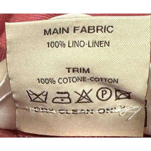 GIULIVA HERITAGE Laura Trousers Wide Leg Linen Pink Pants NWT Size IT36/0 US - Picture 9 of 9